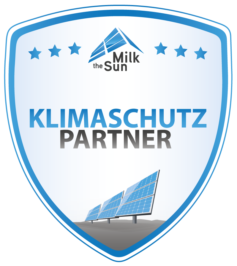 Klimaschutz Badge Milk the Sun